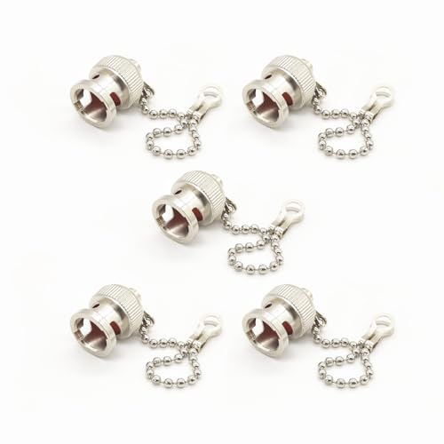 Elecbee 5 Pcs BNC Stecker Kappe männlich gerade für weiblich