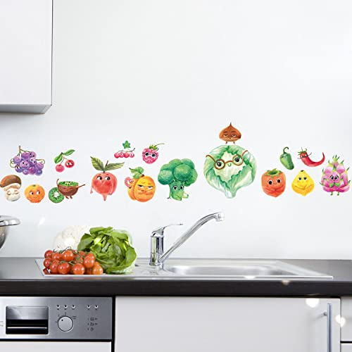 Sunnywall Sweet Fruits Set 1 Wandsticker Wandtattoo Wandbild Baby Aufkleber Kinderzimmer Küche