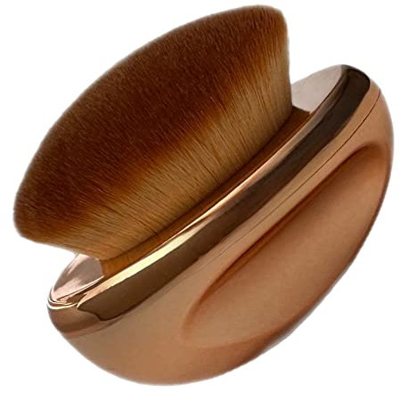 Brocha para base de maquillaje, brocha de maquillaje suave kabuki en forma de cúpula para cara corporal SPF rubor bronceador resaltador mezcla autobronceador abrillantador crema polvo líquido crema