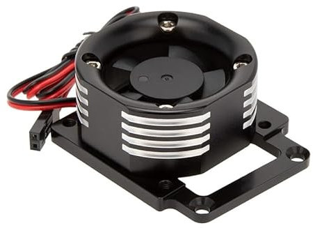 RC-Modell, 38 x 38 mm, Legierungsgehäuse, Lüfter mit farbiger LED und Halterung, für Traxxas 1/8 Schlitten