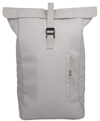 Kattbjörn Rolltop Rucksack – 16L, Wasserdicht, Laptopfach 15 Zoll, Ergonomisch, Gepolstertes Rückenpad, Stylischer Tagesrucksack für Arbeit, Uni & Freizeit (Hellgrau)