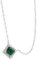 Halskette Anhänger Quadratische natürliche Chromdiopsid-Anhänger-Halskette für Damen-Edelstein-Mode-Edelschmuck Geburtstag Hochzeit Weihnachts Geschenke für Frauen