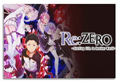 xze Anime Re Zero Poster, Raumdekoration, Leinwand, ästhetischer Posterdruck, Wandkunst, Dekoration, Poster, 30 x 45 cm, ungerahmt