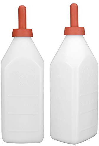Haofy Tragbare 4-Liter-Kälbermilch-Flasche für Rinder, Schrittweises Entwöhnungswerkzeug für Kälber, Verhindert das Saugen