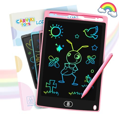 Carviki Lavagna Magica per Bambini, Tavoletta Elettronica Cancellabile per Disegno e Apprendimento, Tablet Educativo con Penna Magnetica, Gioco Interattivo per Bambini, Regalo Perfetto