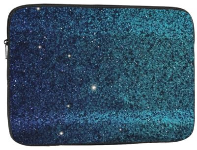 Teal Glitter Laptop Case Laptop Sleeve Laptop Bag Shockproof Protective Briefcase Carrying Laptop Cover 10 inch