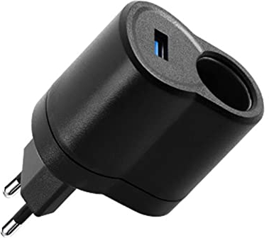 ISAKEN AC-DC Auto Zigarettenanzünder Adapter, 110V-220V auf 12V KFZ Spannungswandler Konverter Zigarettenanzünder-Buchse Gleichrichter Wechselrichter 6W AC auf DC Netzteil Stromwandler, EU