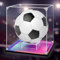 Instnovny Fußball-Vitrine mit RGB-LED-Pad, UV-geschützte Acryl-Fußball-Box, volle Größe, verdickte Vitrine für signierte Volleyball-Sammlerstücke, Sport-Erinnerungsstücke (24,9 x 24,9 x 26,9 cm)