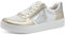 Tamaris Comfort Damen Sneaker flach mit Reißverschluss Freizeit, Mehrfarbig (Gold/Silver), 36 EU