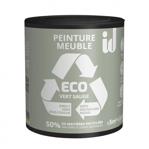 Peinture ECO pour boiseries et meubles - vert sauge 500ml - ID PARIS