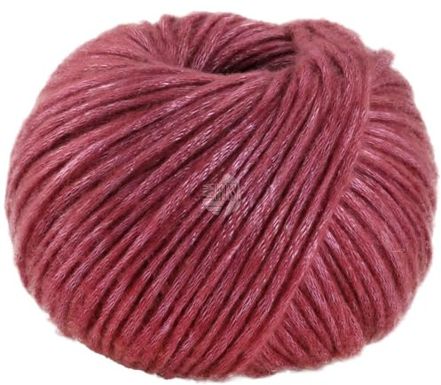 LANA GROSSA Lucida | Metallisch glänzende Netzgarnstruktur aus Viskose gefüllt mit Merinofasern | Aus 58% Schurwolle (Merino) & 42% Viskose | 50g Wolle zum Stricken & Häkeln | 100m Garn FB12