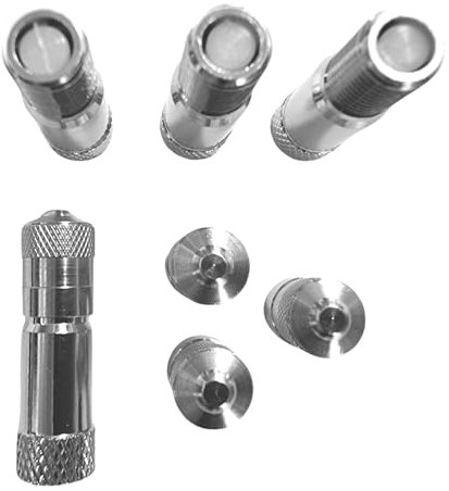 4-Stück Premium Ventilverlängerung für PKW Wohnmobil Transporter Lieferwagen 4er-Set Ventiladapter Autoventil-Verlängerung Reifenventiladapter Verlängerung für Radzierblenden (Edelstahl, 19mm)