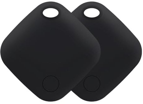 2er Pack Schlüsselfinder Key Finder - Smart Tracker Tag Kompatibel mit Apple Wo ist? APP (iOS NUR, Android Nicht unterstützt), Bluetooth KeyFinder für Gepäck/Koffer/Taschen, Austauschbarer Akku