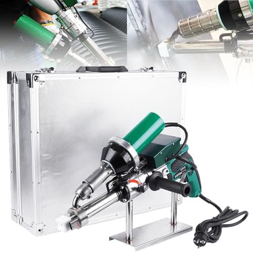 HNBYLMM Pistola de Soldadura extrusora de plástico de 1600W, Pistola de Soldadura de plástico de Aire Caliente con Soporte y Pantalla de Temperatura, máquina de Soldadura de Tubos para PP HDPE LDPE