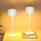 TRUMPETS Lampada da Tavolo Senza Fili Metallo, H:25cm Lampada da Comodino Ricaricabile USB-C, 3 Temperature Colore, Lampada da Scrivania IP54 Impermeabile per Ristorante, Camera da Letto, Bar