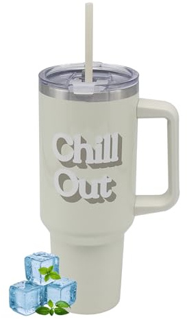 The Leonardo Collection Chill Out Double Walled Stainless Steel Cup 1200ml | Kitchen, Home & Office, Coffee & Tea Cups, Hot Drinks