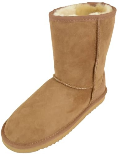 SNUGRUGS Womens Double Faced Sheepskin Mid Calf Short Outdoor Boot