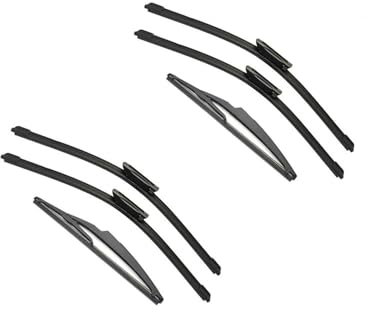 Scheibenwischerblätter Für Renaultes Für Captur Kaptur 2013 2014 2015 2016 3PCS Auto Wischer Vorne Hinten Scheibenwischer Doppel Gummi auto Zubehör(4PCS)