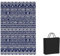 Outsunny Outdoor Teppich robuster Wetterfest Outdoorteppich, Carpet mit Boho-Style, Outdoor-Teppich für Wohnzimmer Balkon Garten Terrasse Bad Flur Küche, 182 x 274 cm Blau+Weiß