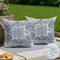 Vorysum Outdoor Kissen 45x45 cm Boho Schwarz Sofakissen Vintage Dekokissen Wetterfest Kissenbezug Abstrakte Kissenhülle Herbst Zierkissenbezüge für Wohnzimmer Garten Couch 2er Set