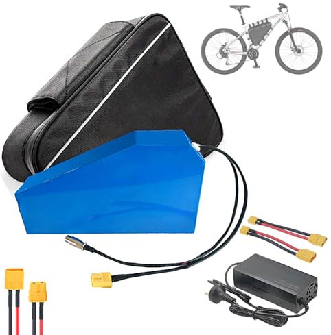 SNHMFUH 72V Ebike Akku - Batterie 20Ah - 40Ahtriangle E-Bike Rahmen Li-Ion Batterie Hohe Leistung Lange Reichweite DIY/Gelände Elektromotorrad/Mountainbike 1000W - 3000W Motor,60v,20AH