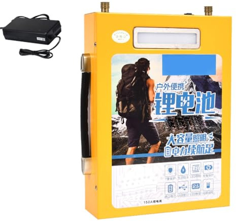 HJGHY 12V,180Ah, 12 Volt Outdoor Power Supply Rechargeable Lithium Li-ion Battery 12V 100Ah 150Ah 180Ah 200Ah 260Ah 300Ah Outdoor/Indoor Portable Spare Battery for Fish Finder Advertising