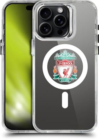 Head Case Designs Officially Licensed Liverpool Football Club Crest Logo Icon Shockproof Bumper Case [Military Grade Protection] Compatible with Apple iPhone 15 Pro Max and Compatible with MagSafe