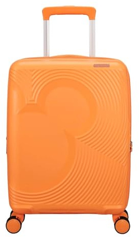 American Tourister Mickey Magic - Handgepäck Koffer 55 x 40 x 20/23 cm - Hartschalen Kabinentrolley für Ryanair, EasyJet & die meisten Airlines, 37/44 L, Orange (Mickey Peachy Orange)