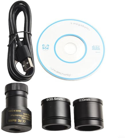 Dolvitrny Cámara de microscopio USB CMOS de 5 MP, ocular electrónico digital para imágenes industriales de alta resolución con interfaz USB 2.0 y resolución de 2048 x 1536