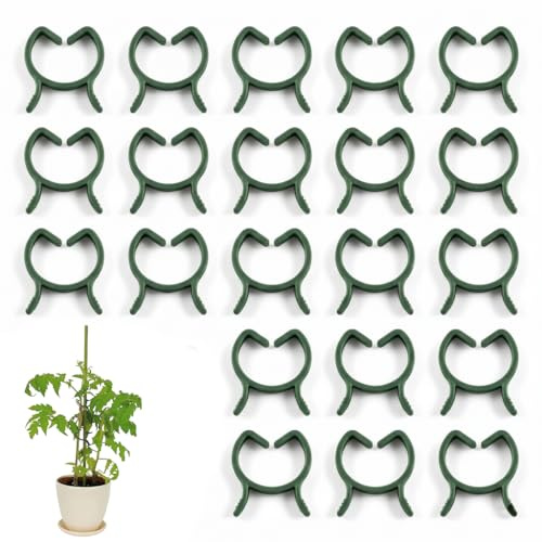 ZhuPu 100 Pcs Plant Support Clips, Reusable Garden Clips for Climbing Plants, Vine Fixing Clips for Tomato Cucumber Rose, Stem Clips