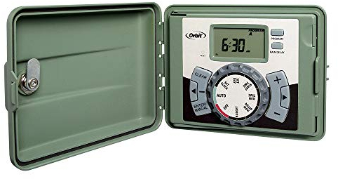 Orbit 57896 6-Station Outdoor Swing Panel Sprinkler System Timer, grün