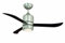 AireRyder Deckenventilator Loft mit Beleuchtung und Fernbedienung, Gehäuse Nickel satiniert, Flügel schwarz, 112 cm, FN51134