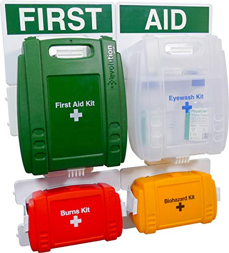 Safety First Aid Evolution Complete First Aid Point BS 8599 Compliant, Small Fully Stocked