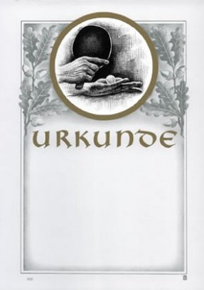 Albert Hoffmann Urkundenverlag Tischtennis / 500 / 1194 / / PC-Urkunden (170 g/m²) 50 Stk