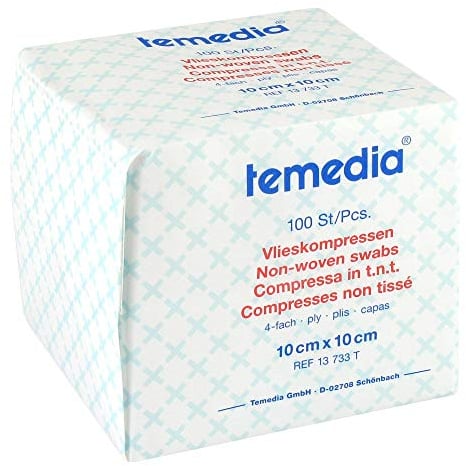 Vlieskompressen 10x10 cm Unsteril 4fach