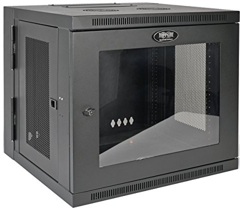 Tripp Lite 10U Wall Mount Rack Enclosure Server Cabinet with Acrylic Glass Window, Hinged, 20.5 Deep, Switch-Depth (SRW10USG)