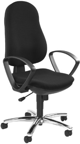 Topstar Synchro Steel II 8929G20 Bürostuhl, Schreibtischstuhl, inkl. Armlehnen, Bezugsstoff schwarz