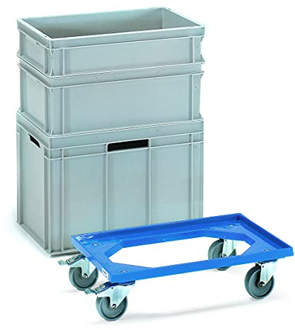fetra 13590 Eurokasten-Transportwagen, offener Kunststoffrahmen