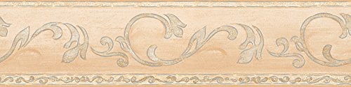 A.S. Création selbstklebende Bordüre Only Borders Borte klassisch floral 5,00 m x 0,13 m creme Made in Germany 895813 8958-13