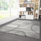VIMODA Designer Teppich Modern Kreisel Muster Meliert in Grau Schwarz, Maße:80x150 cm