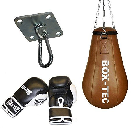 BOX-TEC Boxbirne -/Schlagbirne-/ Uppercut-/ Punchingball-Set Retro IFT (16oz)