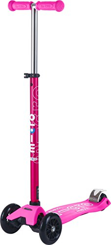 Micro® Maxi Deluxe LED-Scooter mit 3 Rädern für Kinder | Räder mit LED-Leuchten | Neigungsdrehsystem | höhenverstellbar | 5-12 Jahre | Jungen und Mädchen