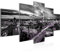 Runa Art - Bilder Berlin Skyline 200 x 100 cm 5 Teilig XXL Wanddekoration Design Schwarz Violett 004351c