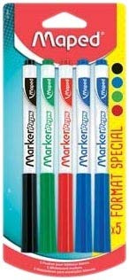 Maped Whiteboard-Marker, trocken abwischbar, 5 Stück