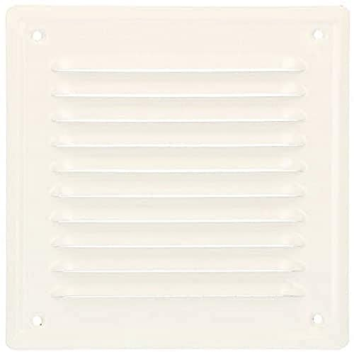 KOTARBAU® Griglia di ventilazione 165 x 165 mm con rete bianco aerazione areazione metalica da sovrapporre