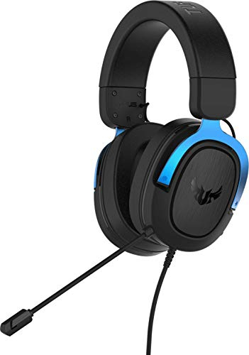 ASUS TUF Gaming H3 Cuffie Gaming Jack 3.5mm, Surround Sound 7.1, Driver da 50mm, Design Leggero, Per PC, Mac, PS4/PS5, Xbox One, Switch e Dispositivi Mobile, Nero/Blu