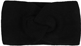 Zwillingsherz Stirnband mit Zopf-Knoten - Hochwertiges Strick-Kopfband für Damen Frauen Mädchen - Kaschmir - Ohrenschutz - Haarband - warm weich und luftig für Frühjahr Herbst und Winter - swz