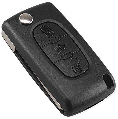 Energy 01 - Coque Clé Compatible Citroen C2 C3 C4 C5 C6 C8 Xsara Picasso Berlingo - compatible Peugeot 207 307 308 407 408 3008 5008 Partner 807 1007 - Fiat ULYSSE (3 BOUTONS - CITROEN, HU83 - CE0523)
