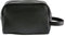 LEUCHTBOX Kleine Kosmetiktasche Wash-Bag Unisex Kulturtasche Schminktasche Make-Up Bag PU-Kunstleder Retro Chic (Schwarz)