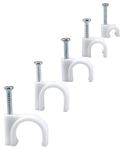420 Stück Kabelklemmen Set,Cable Clips Mit,Kabel Befestigung Wand,Kabelhalter Zum Organisieren Von Drähten,Kabeln,Fernseh Und Kommunikationsleitungen (4/6/8/10/12mm)(weiß)